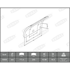 Set garnit de frictiune. frana tambur Ferodou sabot frana 364x200. de baza MERCEDES ATEGO ATEGO 2 LK-LN2 01.84 MERCEDES-BENZ ATEGO (970.00), 01.1998 - 10.2004 Beral KBL19505.0-1561