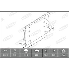 Set garnit de frictiune. frana tambur Ferodou sabot frana 300x200. Dimensiuni mari de 2mm SAF Beral KBL19515.2-1541