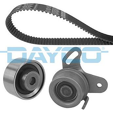 Set curea de distributie Set de distributie curea pinion se potriveste. HYUNDAI ACCENT ACCENT I ACCENT II ACCENT III COUPE II E HYUNDAI ACCENT III (MC), Sedan, 11.2005 - 12.2012 Dayco KTB600
