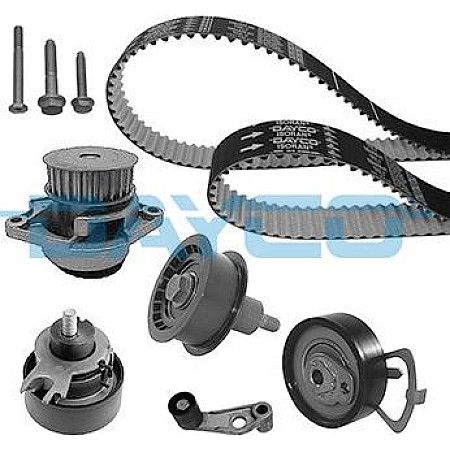 Set pompa apa curea dintata Set de sincronizare curea scripete pompa de apa AUDI A2 SEAT ALTEA ALTEA XL AROSA SEAT IBIZA IV ST (6J8, 6P8), Turism, 03.2010 - 07.2016 Dayco KTBWP3470