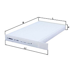 Filtru. aer habitaclu Filtru habitaclu NISSAN CUBE JUKE LEAF 1.2-Electric 01.03- NISSAN LEAF (ZE0), Hatchback, 11.2010 - KNECHT LA 1205