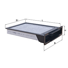 Filtru. aer habitaclu Cabin filter with activated carbon CITROEN C1 PEUGEOT 107 TOYOTA AYGO 1.0-1.4D 06.05-09.14 TOYOTA AYGO (_B1_), Hatchback Van, 07.2005 - 05.2014 KNECHT LAK 304