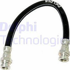 Furtun frana Furtun-conducta de frana flexibil Spate Dreapta-Stanga lungime 281mm M10x1-M10-M10x1 MAZDA 323 F VI MAZDA 626 V (GF), Sedan, 05.1997 - 12.2002 Delphi LH6181