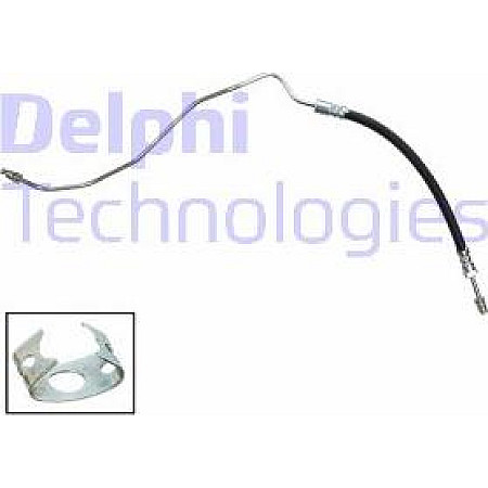 Furtun frana Brake pipe-hose flexible rear L length 650mm M10x1-M10x1 DS DS 3 CITROEN C3 II C4 CACTUS DS3 1.2-1.6-1.6D 11. CITROEN C3 II (SC_), Hatchback Van, 06.2010 - Delphi LH7625