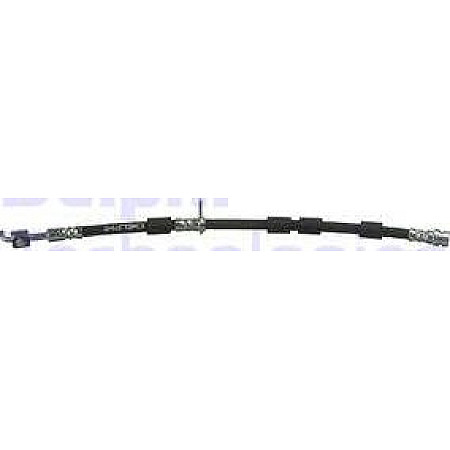 Furtun frana Furtun-conducta de frana flexibil Fata Dreapta lungime 398mm-M10-M10x1 FORD TOURNEO COURIER B460 TRA FORD TRANSIT COURIER B460, Dubita, 02.2014 - Delphi LH7024