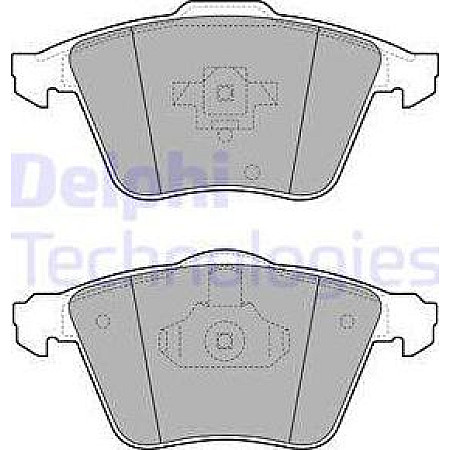 Set placute frana.frana disc Set placute frana Fata se potriveste. VOLVO C30 C70 II S40 II V40 V50 CADILLAC BLS FORD FOCUS II O VOLVO V50 (545), Turism, 12.2003 - 12.2012 Delphi LP1943