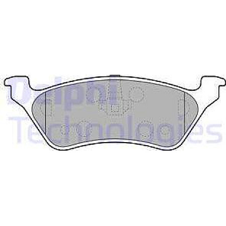 Set placute frana.frana disc Set placute frana Spate CHRYSLER RAM VOYAGER III VOYAGER IV DODGE CARAVAN JEEP CHERO DODGE CARAVAN (RG_), Dubita, 02.2000 - 12.2007 Delphi LP1694