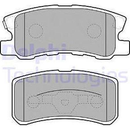 Set placute frana.frana disc Set placute frana Spate CHRYSLER 200 SEBRING CITROEN C4 AIRCROSS C-CROSSER C-CROSSER MITSUBISHI PAJERO II (V3_W), Crossover, 04.2000 - 09.2007 Delphi LP1691