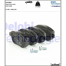 Set placute frana.frana disc Set placute frana Fata CITROEN BERLINGO BERLINGO-MINIVAN C3 I C4 C4 I XSARA XSARA PI PEUGEOT 207 (WA_, WC_), Hatchback, 02.2006 - 12.2015 Delphi LP1653