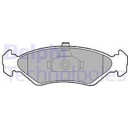 Set placute frana.frana disc Set placute frana Fata FORD COURIER FIESTA III FIESTA IV FIESTA V FIESTA-MINIVAN KA FORD KA (RB_), Hatchback, 09.1996 - 11.2008 Delphi LP1603