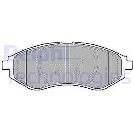 Set placute frana.frana disc Set placute frana Fata CHEVROLET AVEO - KALOS DAEWOO KALOS 1.2-1.5 09.02- CHEVROLET AVEO II (T250, T255), Hatchback, 06.2006 - Delphi LP1895