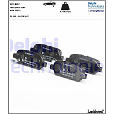 Set placute frana.frana disc Set placute frana Spate INFINITI EX FX G M45 Q50 QX50 I NISSAN ALTIMA CUBE JUKE LEAF NISSAN NV200 / EVALIA, Autobuz, 07.2010 - Delphi LP1807