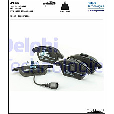 Set placute frana.frana disc Set placute frana Fata AUDI A1 A3 TT SEAT ALTEA ALTEA XL IBIZA IV IBIZA IV SC IBIZA VW TOURAN (1T1, 1T2), Dubita, 02.2003 - 05.2010 Delphi LP1837