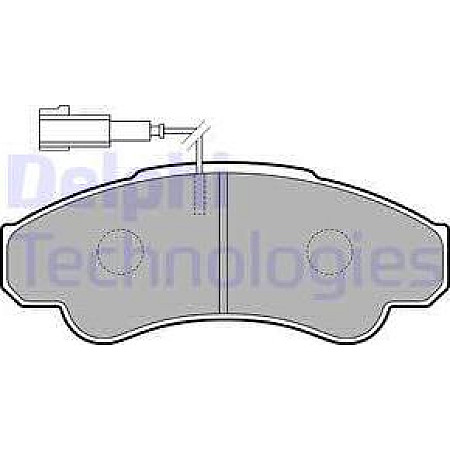 Set placute frana.frana disc Set placute frana Fata CITROEN JUMPER FIAT DUCATO PEUGEOT BOXER 2.0-3.0D 01.99- FIAT DUCATO (244_), Van, 04.2002 - Delphi LP1751