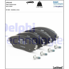 Set placute frana.frana disc Set placute frana Fata FIAT TALENTO NISSAN NV300 OPEL VIVARO B RENAULT TRAFIC III 1. NISSAN NV300 (X82), Kombi, 09.2016 - Delphi LP3143