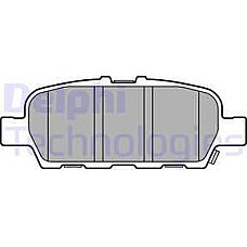 Set placute frana.frana disc Set placute frana Spate INFINITI EX FX G M M37 M45 Q50 Q60 Q70 QX50 I NISSAN ALTIMA NISSAN TIIDA III (C12), Hatchback, 08.2010 - Delphi LP3158