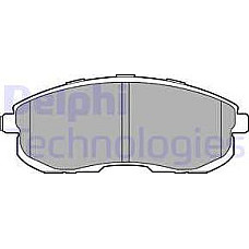 Set placute frana.frana disc Set placute frana Fata NISSAN CUBE JUKE MICRA II MICRA III NOTE PULSAR SENTRA VII TE NISSAN CEFIRO III (A33), Sedan, 01.1999 - 12.2007 Delphi LP3245
