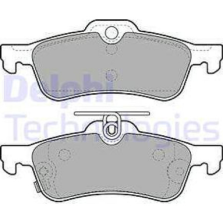 Set placute frana.frana disc Set placute frana Spate DAIHATSU CHARADE VIII HONDA CIVIC IX TOYOTA YARIS 1.0-1.8 08 TOYOTA YARIS II (_P9_), Hatchback, 01.2005 - 12.2014 Delphi LP2007