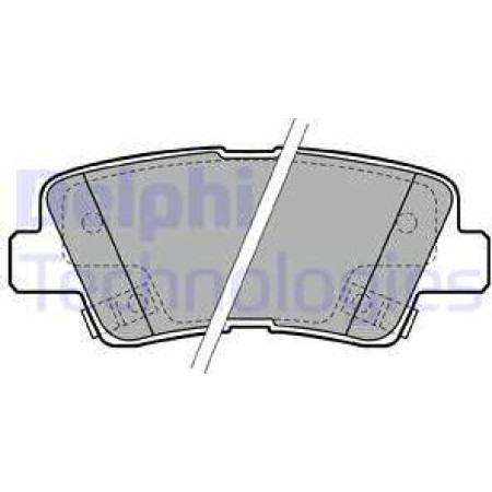 Set placute frana.frana disc Set placute frana Spate HYUNDAI ACCENT IV ELANTRA IV ELANTRA V ELANTRA VI GRANDEUR I SSANGYONG KORANDO (CK), Crossover, 07.2010 - Delphi LP2195