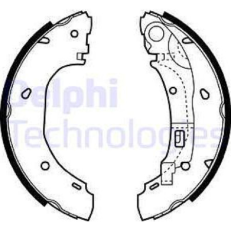 Set saboti frana spate se potriveste. CITROEN JUMPER I JUMPER II FIAT DUCATO PEUGEOT BOXER 2.0-2.8D 03.94- FIAT DUCATO (244_), Van, 04.2002 - Delphi LS1925