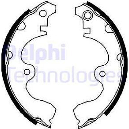 Set saboti frana spate se potriveste. TOYOTA PASEO STARLET TERCEL 1.0-1.5D 12.89-09.99 TOYOTA PASEO I (EL44_), Compartiment, 06.1988 - 08.1995 Delphi LS1638