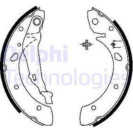 Set saboti frana spate se potriveste. TOYOTA AVENSIS 1.6-2.0D 09.97-02.03 TOYOTA AVENSIS I (_T22_), Sedan, 09.1997 - 02.2003 Delphi LS1843