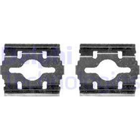 Set accesorii. placute frana Kit montare placute frana Fata IVECO DAILY II DAILY III DAILY VI RVI MASCOTT CITROEN IVECO DAILY TOURYS, Autobuz, 06.2014 - Delphi LX0409