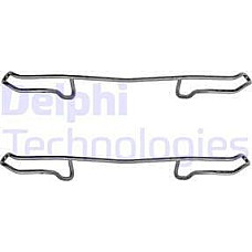 Set accesorii. placute frana Kit montare placute frana Fata DAEWOO ESPERO LANOS NEXIA OPEL ASTRA F ASTRA F CLASSI OPEL ASTRA F (T92), Sabrioleta, 03.1993 - 03.2001 Delphi LX0108