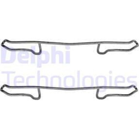 Set accesorii. placute frana Kit montare placute frana Fata DAEWOO ESPERO LANOS NEXIA OPEL ASTRA F ASTRA F CLASSI OPEL ASTRA F (T92), Sabrioleta, 03.1993 - 03.2001 Delphi LX0108