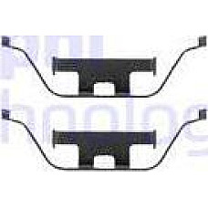 Set accesorii. placute frana Kit montare placute frana Spate BMW 1 E82 3 E46 3 E90 3 E91 3 E92 3 E93 5 E34 5 E60 BMW 7 - III (E38), Sedan, 03.1994 - 11.2001 Delphi LX0295