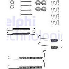 Set accesorii. sabot de frana Set de montaj pantofi de frana OPEL OPEL CORSA A CORSA A TR CORSA A-HATCHBACK KADET OPEL CORSA A (S83), Hatchback Van, 02.1986 - 09.1994 Delphi LY1046