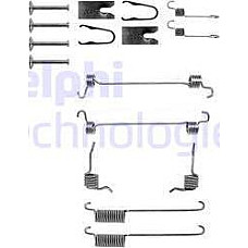 Set accesorii. sabot de frana Set de montaj pantofi de frana LUCAS FORD ESCORT CLASSIC ESCORT V ESCORT VI FIESTA FORD FIESTA (JV_), Van, 05.1998 - 08.2003 Delphi LY1300