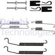 Set accesorii. sabot de frana Set de montaj pantofi de frana LUCAS MITSUBISHI COLT VI SMART FORFOUR 1.1-1.5D 01.0 SMART FORFOUR (454), Hatchback, 01.2004 - 06.2006 Delphi LY1383