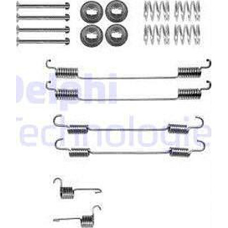 Set accesorii. sabot de frana Set de montaj pantofi de frana BOSCH DACIA DUSTER DUSTER-SUV LADA LARGUS RENAULT KA RENAULT KADJAR (HA_, HL_), Crossover, 06.2015 - Delphi LY1378