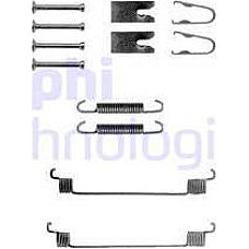 Set accesorii. sabot de frana Set de montaj pantofi de frana AP LOCKHEED FORD FIESTA IV FIESTA V FIESTA-MINIVAN F FORD KA (RB_), Hatchback, 09.1996 - 11.2008 Delphi LY1291