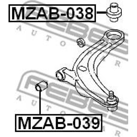 Suport,trapez MAZDA MPV II (LW), Dubita, 08.1999 - 12.2006 Febest MZAB-038