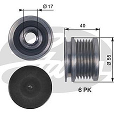 Fulie, alternator SKODA SUPERB III (3V5), Turism, 03.2015 - Gates OAP7114