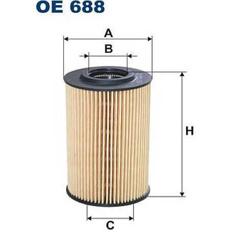 Filtru ulei AUDI A1 A3 A4 ALLROAD B8 A4 B8 A5 A6 C7 Q3 Q5 TT GAZ GAZELLE NEXT GAZELLE NN SEAT ALHAMBRA ALTEA ALTEA XL EXEO EXEO VW GOLF PLUS (521), Van, 01.2009 - 08.2014 Filtron OE688