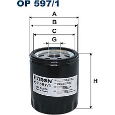 Filtru ulei FORD TRANSIT CONNECT TRANSIT CONNECT V408-MINIVAN MAZDA 3 6 CX-3 CX-30 CX-5 CX-7 CX-8 1.5D-2.5 07.09- MAZDA 6 (GJ, GL), Turism, 08.2012 - Filtron OP597/1