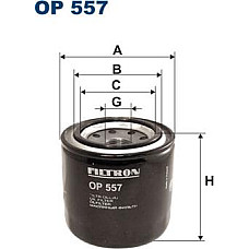 Filtru ulei AIXAM CITY COUPE CROSSLINE CROSSOVER CHRYSLER SEBRING HONDA JAZZ II HYUNDAI H100 ISUZU GEMINI JEEP COMANCHE NISSAN C HONDA ACTY (TN), Van, 08.1979 - 09.1986 Filtron OP557