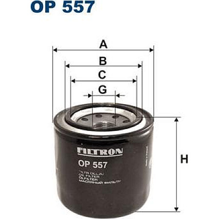 Filtru ulei AIXAM CITY COUPE CROSSLINE CROSSOVER CHRYSLER SEBRING HONDA JAZZ II HYUNDAI H100 ISUZU GEMINI JEEP COMANCHE NISSAN C HONDA ACTY (TN), Van, 08.1979 - 09.1986 Filtron OP557