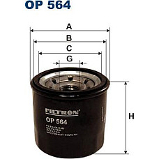 Filtru ulei CHERY QQ3 CHEVROLET AVEO - KALOS MATIZ SPARK DAEWOO KALOS MATIZ TICO DAIHATSU APPLAUSE I APPLAUSE II CHARADE I CHARA DAIHATSU TERIOS (J3_), Crossover, 11.2017 - Filtron OP564