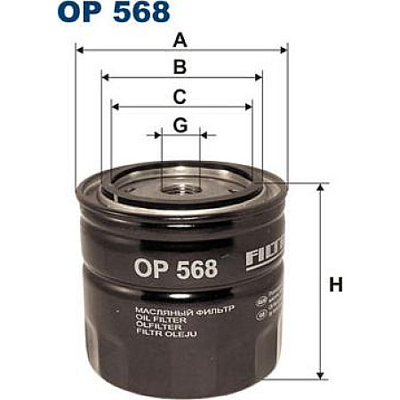 Filtru ulei VOLVO 140 240 260 340-360 740 760 780 850 940 940 II 960 960 II C70 I P 121 S40 I S70 S90 I V40 V70 I V90 I XC70 I F VOLVO PV 544 (P11), Hatchback, 05.1960 - 07.1967 Filtron OP568