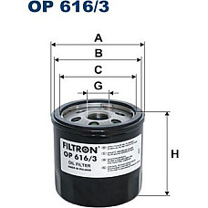 Filtru ulei AUDI A1 A1 ALLSTREET A1 CITY CARVER A3 A3 ALLSTREET A4 B9 A5 Q2 Q3 CUPRA FORMENTOR LEON LEON SPORTSTOURER FORD TOURN AUDI A1 (8XA, 8XF), Sportback, 09.2011 - 10.2018 Filtron OP616/3