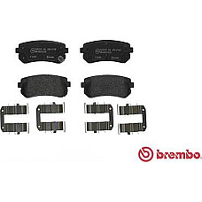 Set placute frana.frana disc Set placute frana Spate HYUNDAI ACCENT III I30 IX35 SONATA VI TUCSON TUCSON-SUV KIA HYUNDAI ACCENT III (MC), Hatchback, 11.2005 - 12.2010 Brembo P 30 051