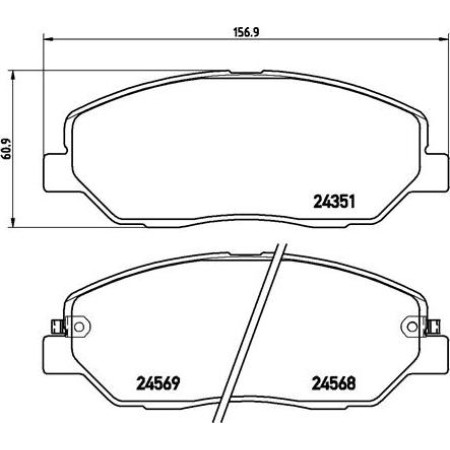 Set placute frana.frana disc Set placute frana Fatacu un tampon de amortizare HYUNDAI GENESIS GRAND SANTA FE SANT SSANGYONG ACTYON SPORTS II, Ridica, 01.2012 - Brembo P 30 036