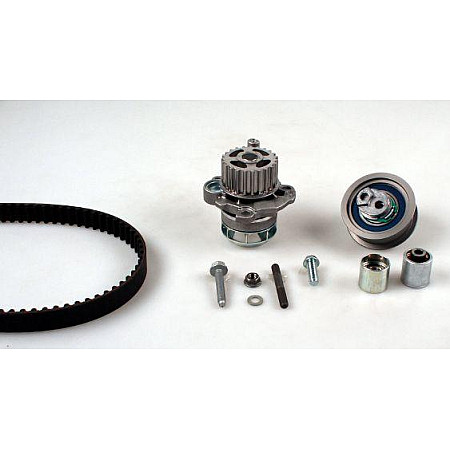 Set pompa apa curea dintata Set de sincronizare curea scripete pompa de apa AUDI A1 A3 A4 B7 A6 C6 TT SEAT ALT VW SCIROCCO III (137, 138), Compartiment, 05.2008 - 11.2017 Hepu PK05870