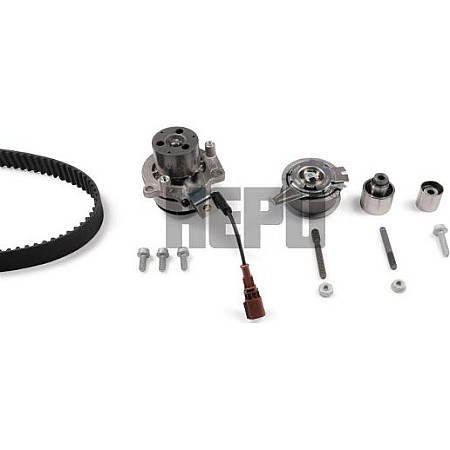 Set pompa apa curea dintata Set de distributie curea intinzator pompa de apa se potriveste. AUDI A1 A3 A4 ALLROAD B8 A4 ALLRO VW MULTIVAN VI (SGF, SGM, SGN, SHM, SHN), Dubita, 04.2015 - Hepu PK06690