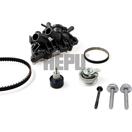 Set pompa apa curea dintata Set de distributie curea intinzator pompa de apa se potriveste. AUDI A1 A1 CITY CARVER A3 Q2 SEAT SEAT LEON (5F1), Hatchback Van, 09.2012 - Hepu PK06871