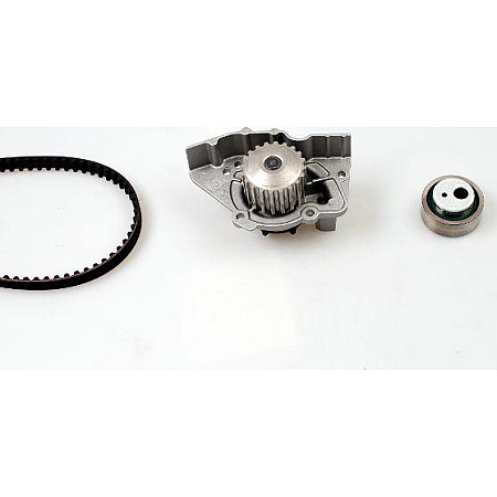 Set pompa apa curea dintata Set de distributie curea intinzator pompa de apa se potriveste. CITROEN BERLINGO BERLINGO-MINIVAN PEUGEOT PARTNER (5_, G_), Cadru de sprijin, 03.1997 - 07.2008 Hepu PK08710